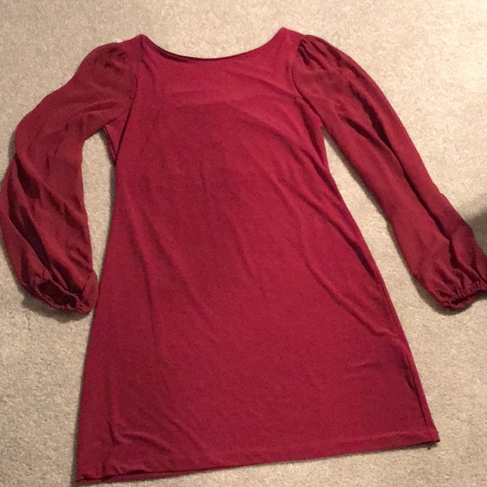 White House Black Market burgundy dress